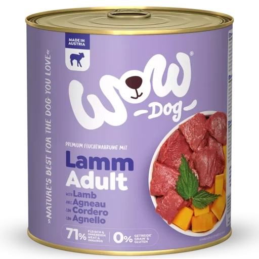 WOW suaugusių šunų šlapias maistas su ėriena ir moliūgu