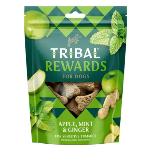 Sausainiai šunims su obuoliais, mėta ir imbieru – Apple, Mint & Ginger, 125 g – Tribal Rewards
