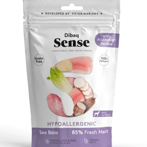 Dibaq Sense hipoalerginiai skanėstai su jūros ešeriu