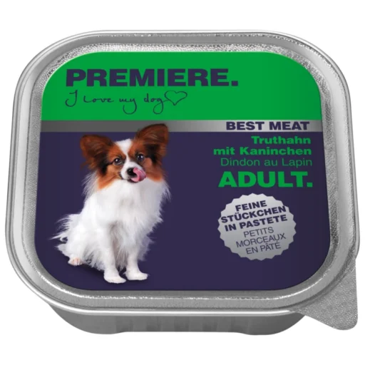 PREMIERE Best Meat Mini Adult, kalakutiena ir triušiena (100g);