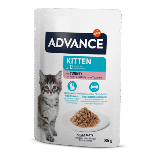 ADVANCE Wet Kitten Kalakutiena Kačiukams 12x85g