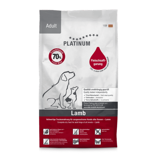 Platinum Adult sausas pašaras šunims su ėriena ir ryžiais