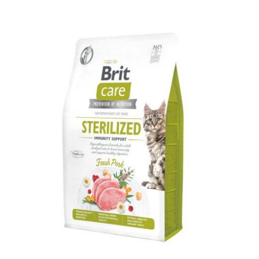 Brit Care Cat GF Sterilized Immunity Support sausas maistas katėms