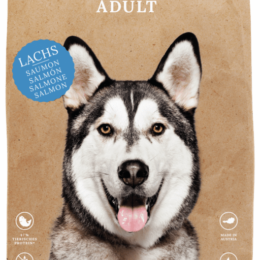 Sausas maistas šunims DOG’S LOVE su lašiša ir upėtakiu