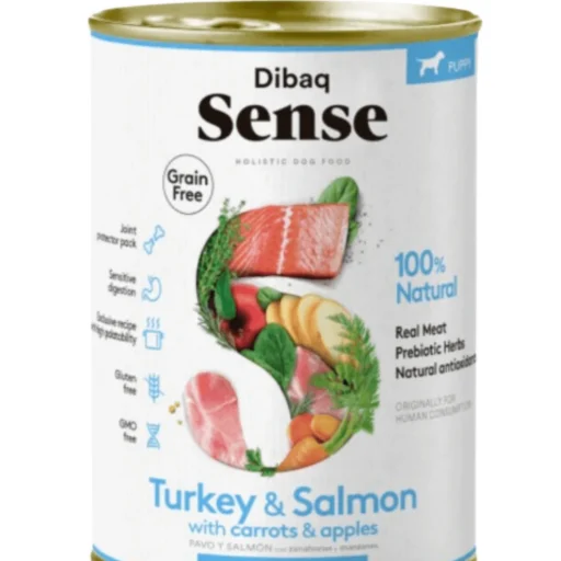 Dibaq Sense PUPPY konservai šuniukams su lašiša ir kalakutiena 380g