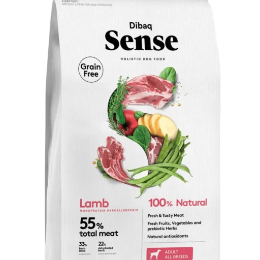 Dibaq Sense begrūdis maistas šunims su aviena