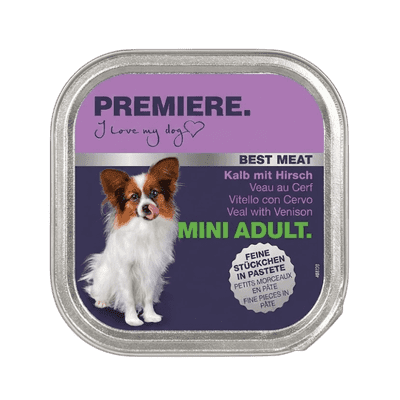 PREMIERE Best Meat Mini Adult, veršiena ir elniena (100g);