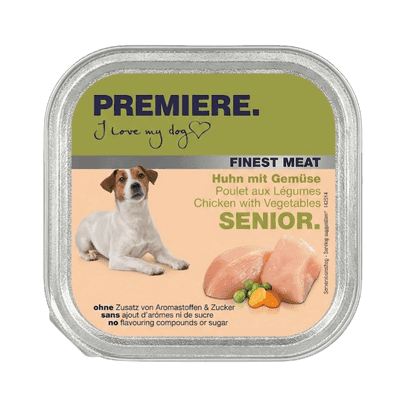 PREMIERE Best Meat Mini Senior, vištiena su daržovėmis (150g);