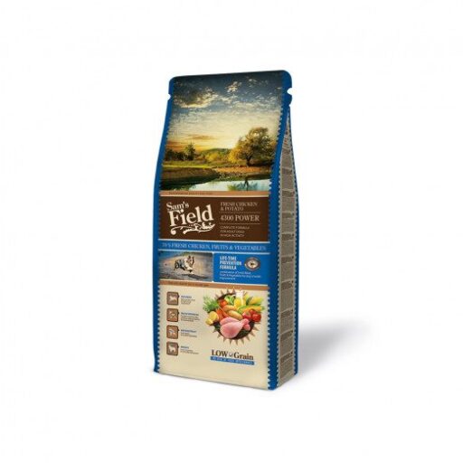 Sam's Field Power 4300 Chicken sausas maistas šunims su vištiena 13 kg