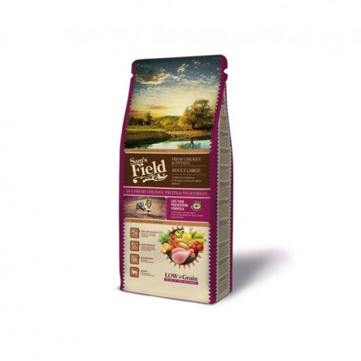 Sam's Field Adult Large Chicken sausas maistas didelių veislių šunims su vištiena