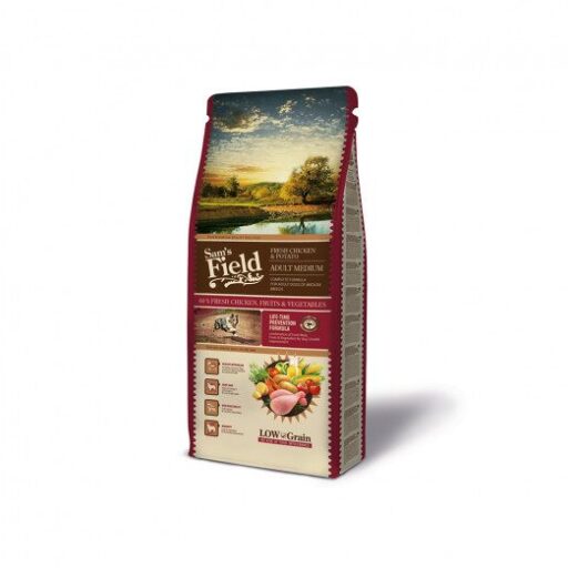 Sam's Field Fresh Chicken&Potato Adult Medium sausas maistas vidutinių veislių šunims su vištiena 13 kg
