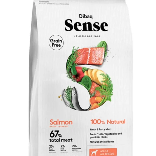 Dibaq Sense begrūdis maistas šunims su lašiša