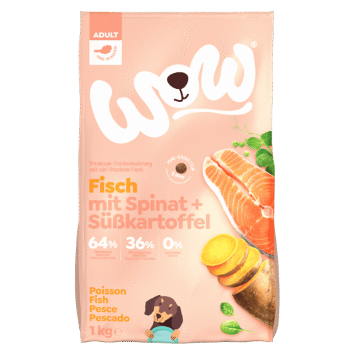 Sausas maistas šunims WOW su žuvimi 1kg