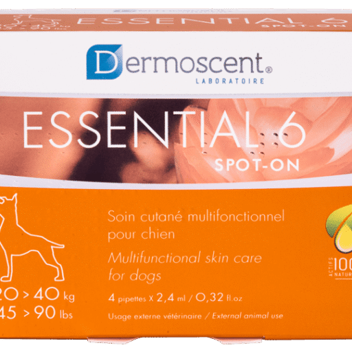 Dermoscent Essential 6 – lašai šunų odos ir kailio būklei gerinti 20-40kg 2,4ml N4