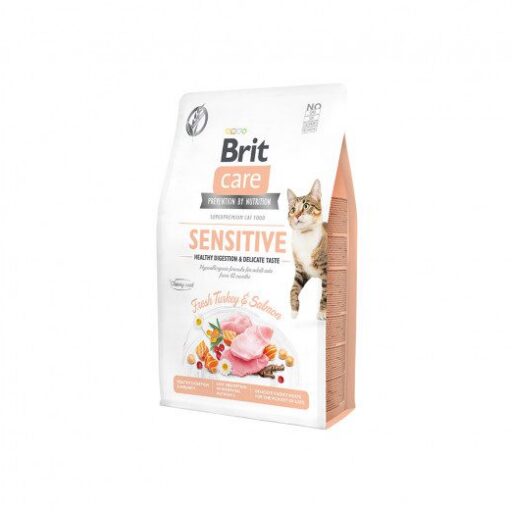 Brit Care Cat GF Sensitive Healthy Digestion&Delicate Taste s.m. katėms