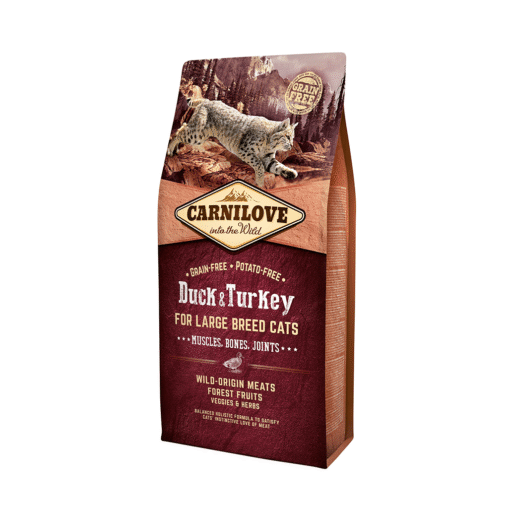 Carnilove Duck&Turkey Large Breed Cats sausas maistas katėms