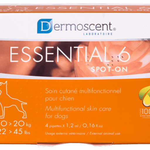 Dermoscent Essential 6 – lašai šunų odos ir kailio būklei gerinti 10-20kg 1,2ml N4