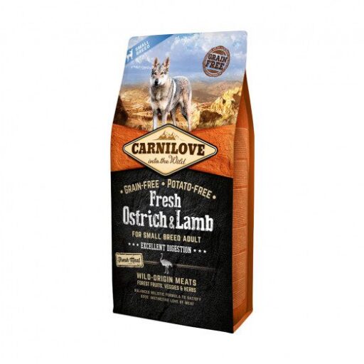 Carnilove Fresh Ostrich&Lamb for small breed sausas maistas šunims