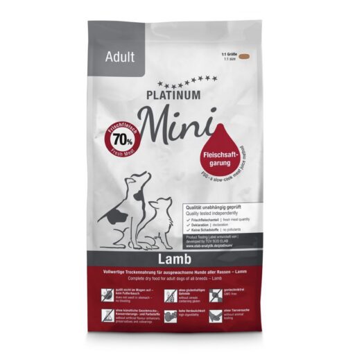 Platinum Adult Mini sausas pašaras mažų veislių šunims su ėriena 900 g