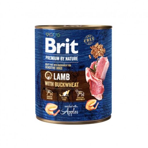 Brit Premium by Nature kons. šunims Lamb with Buckwheat