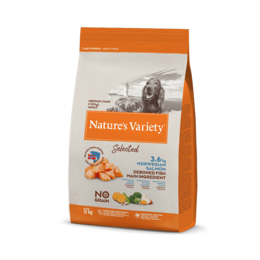 Nature's Variety Selected Med/Max Adult (norvegiška lašiša) 12 Kg