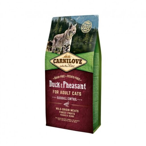 Carnilove Duck&Pheasant Adult Cat Hairball Control sausas maistas katėms