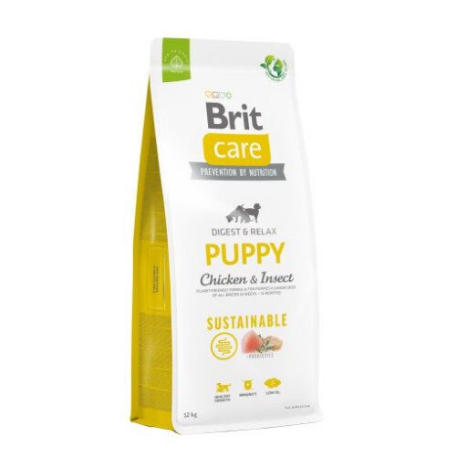 Brit Care Sustainable Puppy Chicken&Insect sausas maistas šuniukams su vištiena ir vabzdžiais 12kg