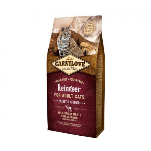 Carnilove Reindeer Adult Cat Energy&Outdoor sausas maistas katėms