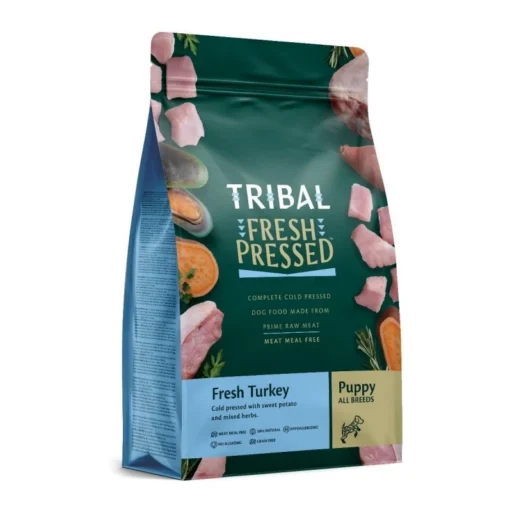 Šalto spaudimo šuniukų maistas su kalakutiena – Tribal Fresh Pressed Puppy Turkey