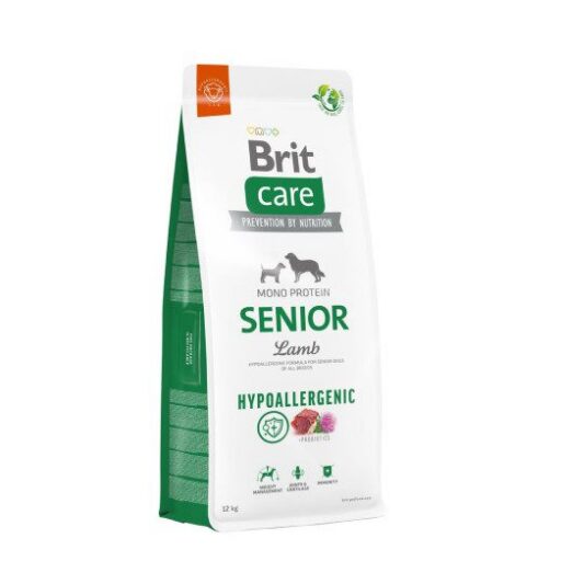 Brit Care Hypoallergenic Senior Lamb&Rice sausas maistas šunims su ėriena ir ryžiais 12kg