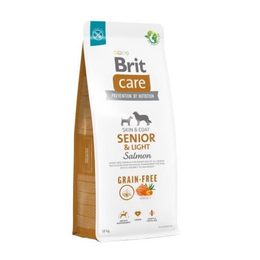 Brit Care Grain-free Senior&Light Salmon sausas maistas vyresnio amžiaus šunims su lašiša