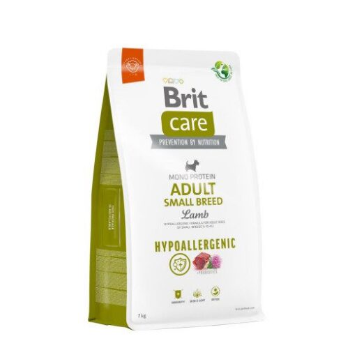 Brit Care Hypoallergenic Adult Small Breed Lamb&Rice sausas maistas šunims su ėriena ir ryžiais