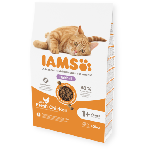 IAMS Adult Cat Hairball (vištiena) 10kg