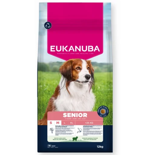 EUK Dog Senior Small Medium Breed Lamb Rice 12 kg