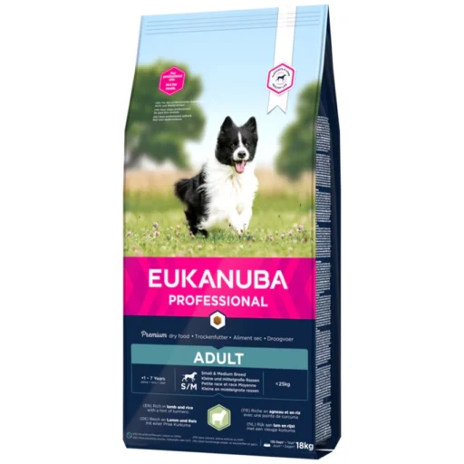 Euk Adult S/M Breed Lamb & Rice PFB 18 kg