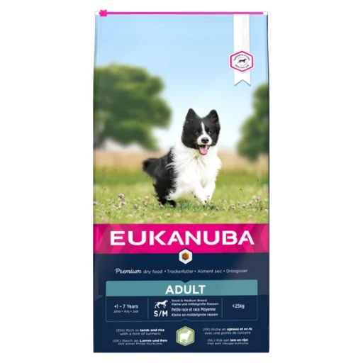 Eukanuba Mini & Medium Adult (ėriena ir ryžiai) 2,5kg