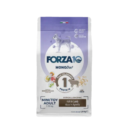 FORZA10 Monodiet Mini/Toy Adult šunims su ėriena