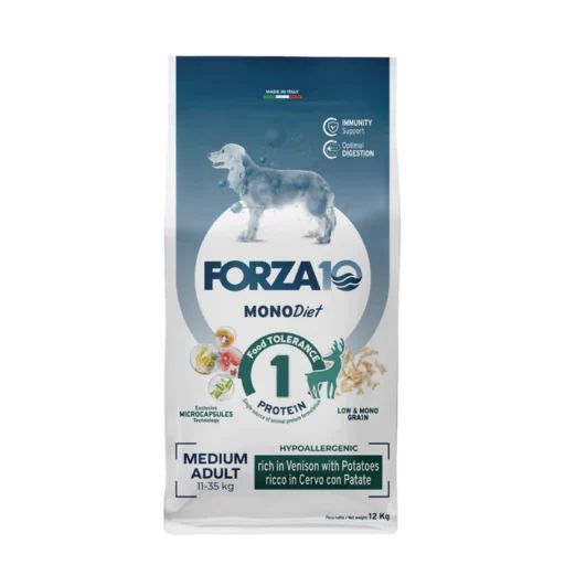 FORZA10 Monodiet Medium Adult šunims su elniena ir bulvėmis