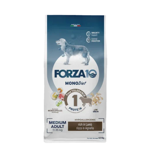 FORZA10 Monodiet Medium Adult šunims su ėriena