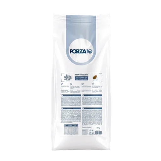 FORZA10 Best Breeders Adult All Breed šunims (25/13) su žuvimi ir ryžiais 20kg