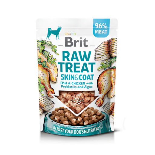 Brit Dog Raw freeze-dried Skin&Coat Fish&Chicken skanėstai šunims 40g