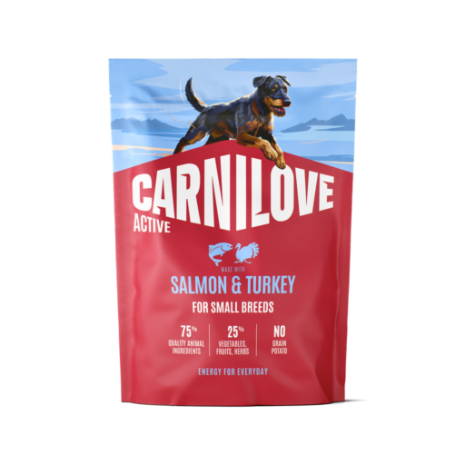 CARNILOVE ACTIVE Dog Salmon & Turkey Small Breed sausas pašaras šunims 1,5 kg