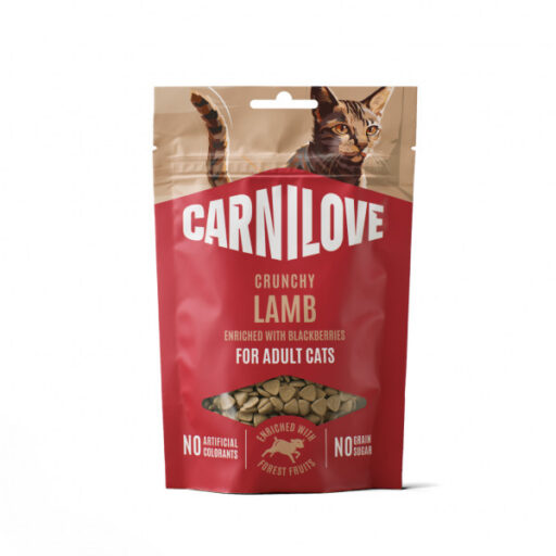CARNILOVE Crunchy Snack Lamb enriched with Blackberries skanėstai katėms 50g