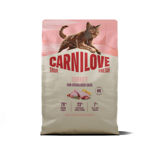 CARNILOVE TRUE FRESH Cat Dry Turkey Adult Cat Sterilised sausas pašaras katėms