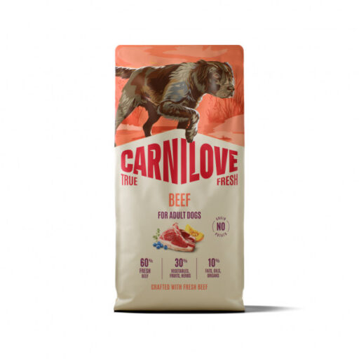 CARNILOVE TRUE FRESH Dog Beef sausas pašaras šunims 12kg