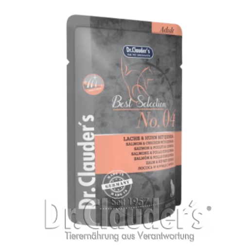 Dr.Clauder's Best Selection No4 šlapias maistas su lašiša,vištiena ir bolivine balanda 85g