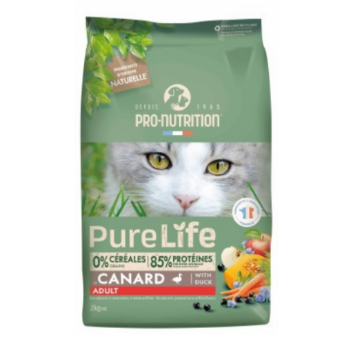 PRO-NUTRITION Pure Life Adult cat duck sausas maistas suaugusioms katėms su antiena