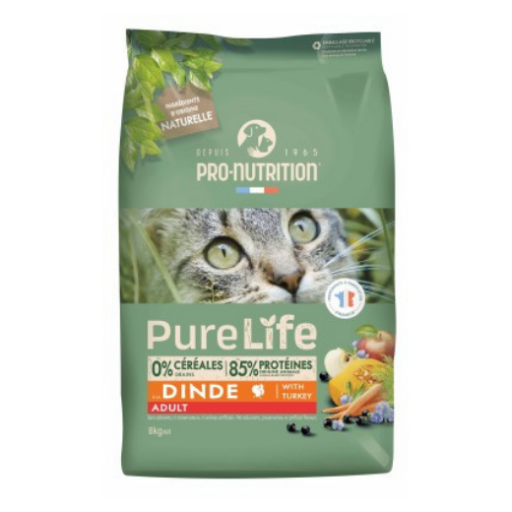PRO-NUTRITION Pure Life Adult cat turkey sausas maistas suaugusioms katėms su kalakutiena