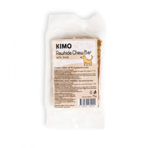 Kimo Rawhide Chew Bar with Duck skanėstas – kaulas šunims su antiena 70g