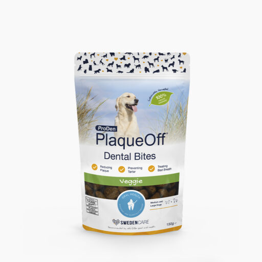 PlaqueOff Dental Bites – skanėstai burnos higienai šunims M-L 150g
